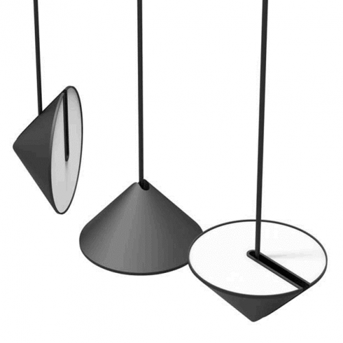 מנורת תליה דגם עורב שחור/לבן/פליז 12W