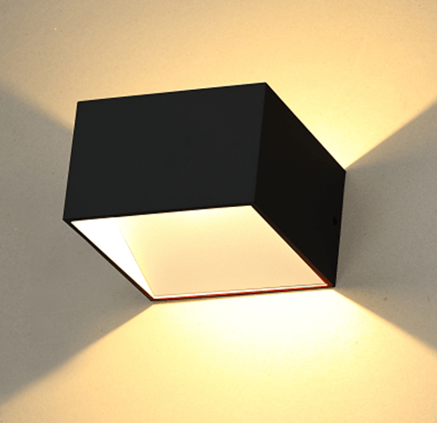 קיר אפ-דאון פריים 7W קוביה שחור/שחור+זהב (2 צבעים)
