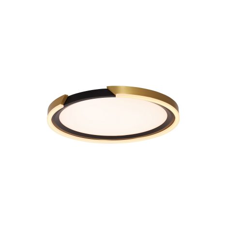 מנורה צמוד תקרה דגם אוריון שחור+זהב (3 מידות)