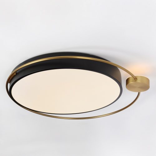 מנורה צמודת תקרה דגם פולסרה שחור+זהב 3 הדלקות