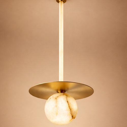 חבל אור גל בתליה צלחת כדור שיש